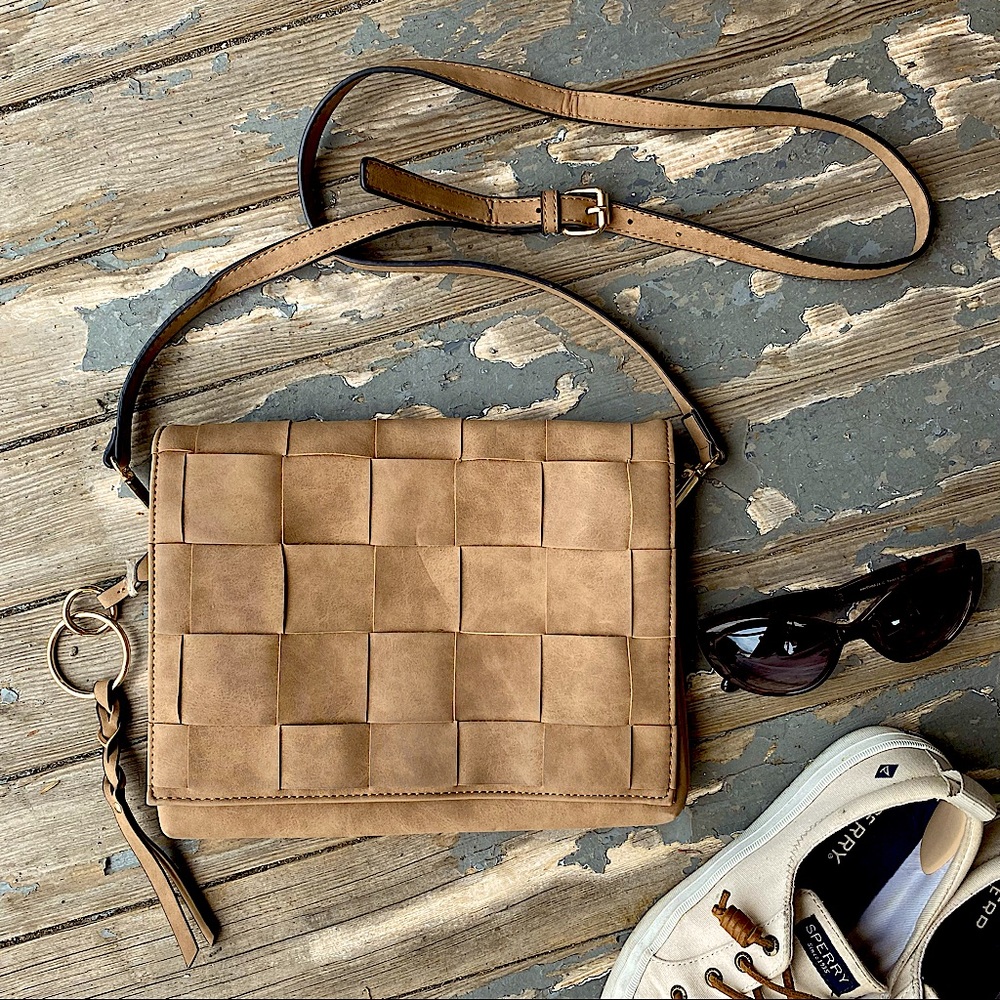 Bohemian Flap Crossbody Bag Woven Hippy 70s Style